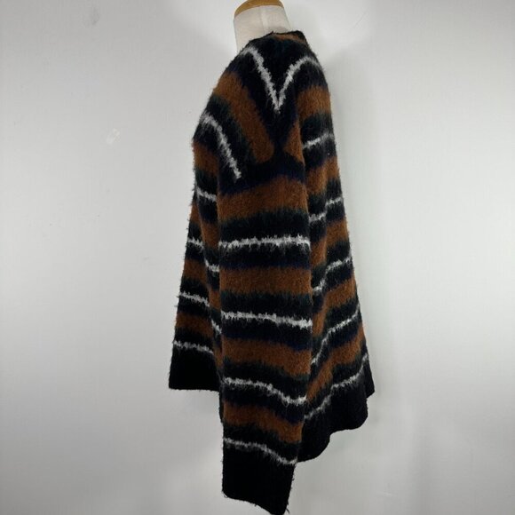All Saints Oversize Fit XL Wool Alpaca Blend Stripe Crew -Neck  Sweater - Picture 4 of 10